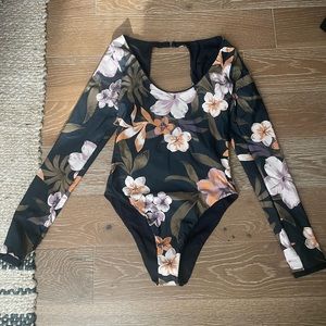 Floral and Black Maaji reversible one-piece size medium